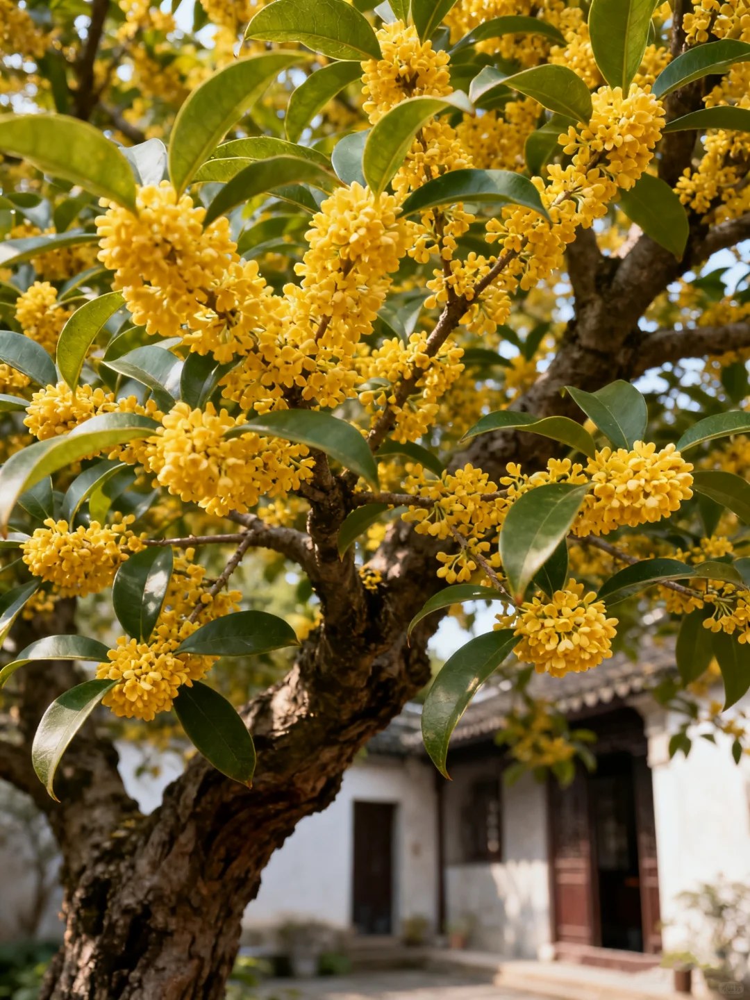 Fleurs jaunes d’osmanthus